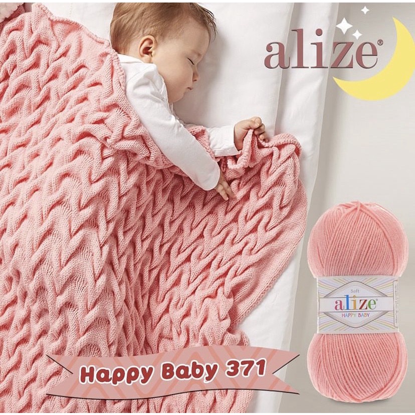 Cuộn len trơn cho em bé Happy Baby hãng Alize yarns siêu mềm và dôi sợi