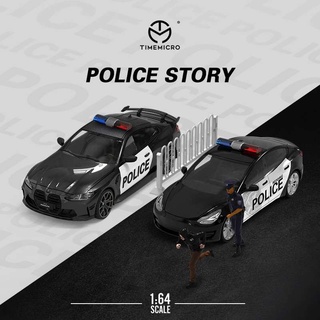 Mô Hình 1:64 TIME MICRO - TESLA MODEL 3 POLICE