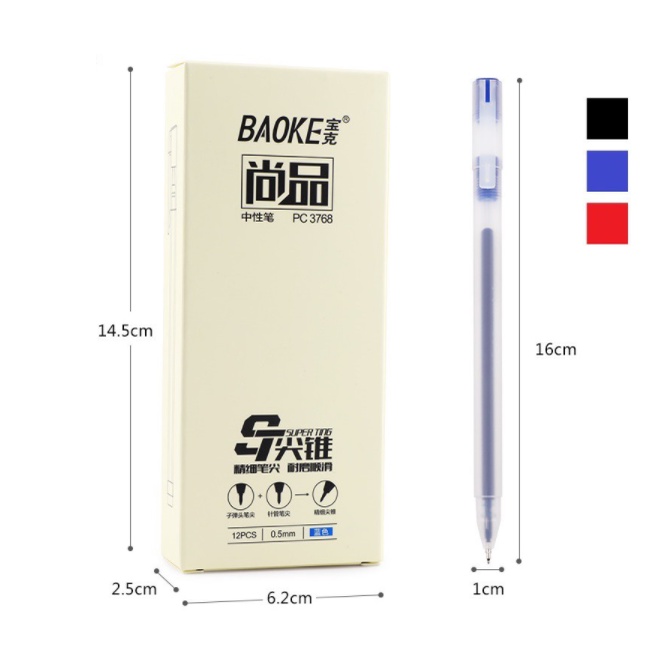 [Nowship] Bút Gel 0.5mm Basic Baoke PC3768 - 1 Cây