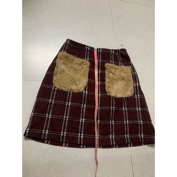 CHÂN VÁY CARO PHỐI LÔNG