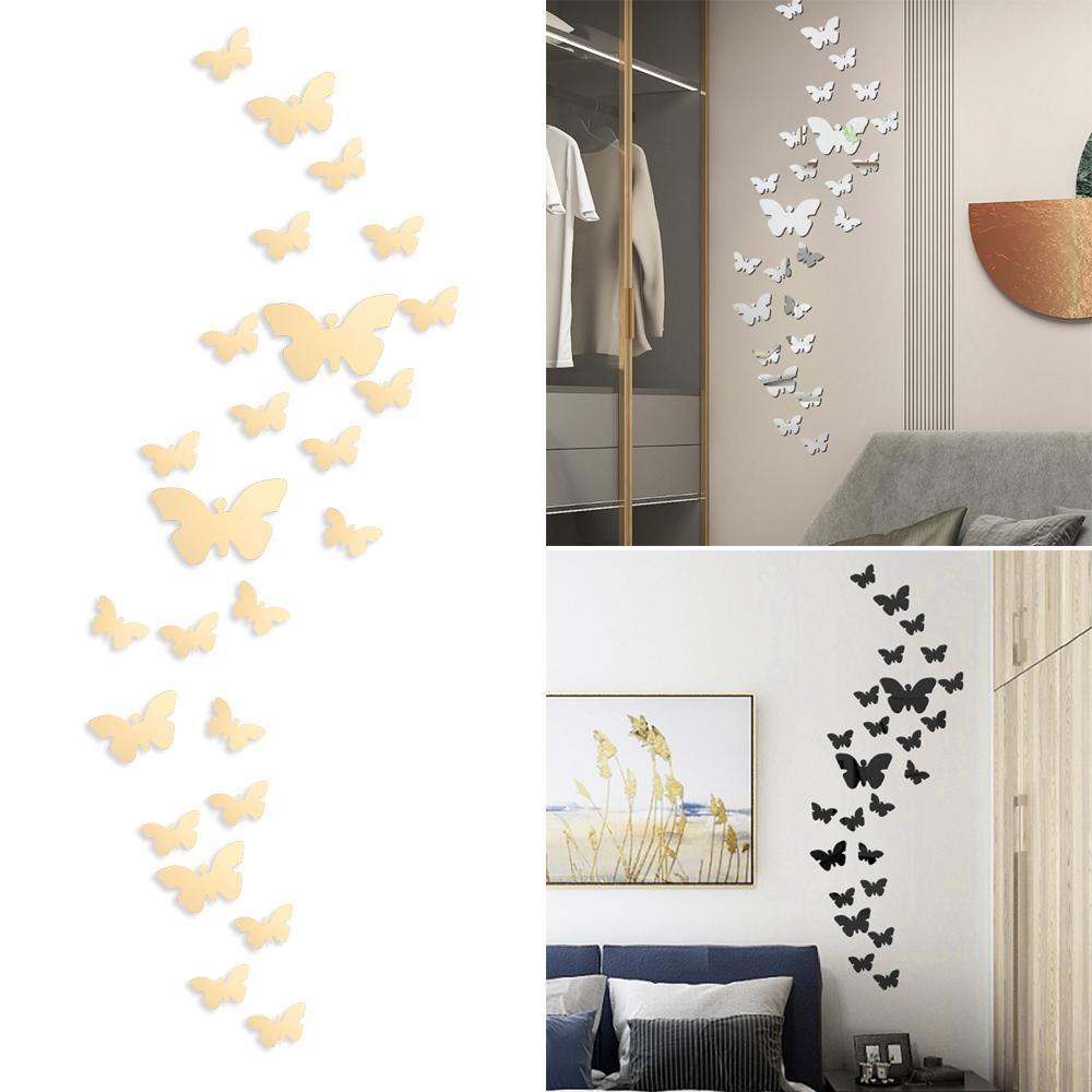 CONOPERY Bộ 25 Miếng Dán Trang Trí Hình Bướm 3D DIY