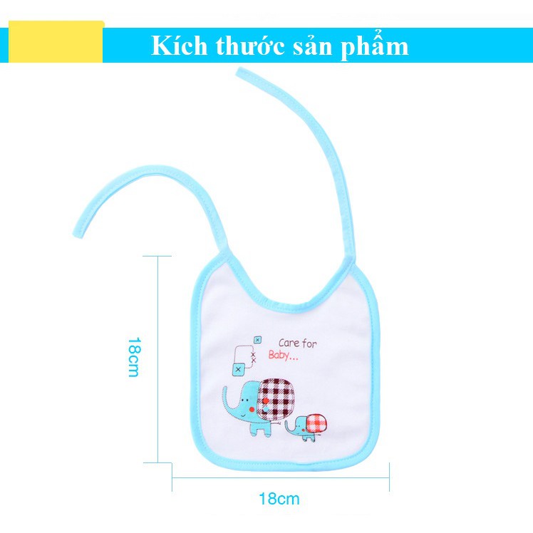 Bộ 2 Yếm Ăn Dặm, Yếm Thấm Rớt Bonny 2 Lớp Có Chống Thấm Và Dây Buộc Siêu Tiện Lợi Cho Bé Yêu