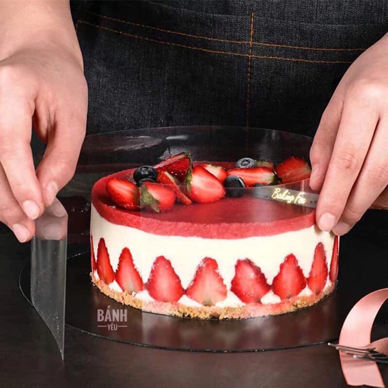 Cuộn Mica Cứng Quấn Thành Bánh/Viền Nilong Bọc Thành Bánh 200cm