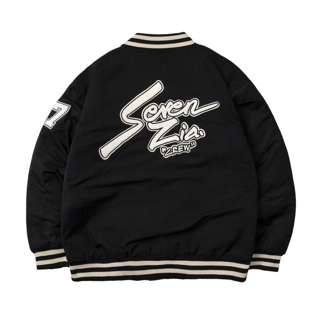 Áo Khoác Bomber Nam Nữ Chất Dù Phối Seven Zia in Loo Chữ S Lớn Form Rộng MẶc Thoải Mái [New Unisex]