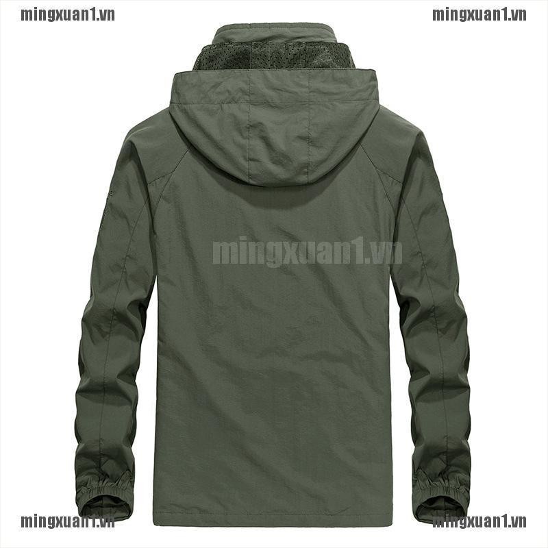 Áo khoác nam có mũ chống thấm nước chống gió mặc ngoài trời/leo núi/đi mưa | BigBuy360 - bigbuy360.vn