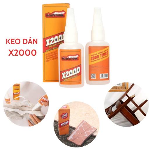 Keo Dán X2000 Siêu Dính Đa Năng Thái Lan, Dán Gỗ, Giày Dép, Thủy Tinh, Nhựa, Gốm Sứ