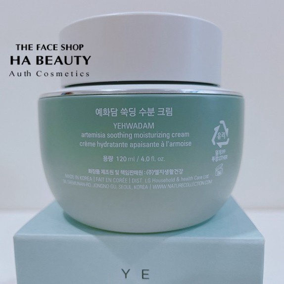 Kem dưỡng ẩm làm dịu da chống lão hóa oxy hóa vitamin The Face Shop Yehwadam Artemisia Soothing Moisturizing Cream 120ml