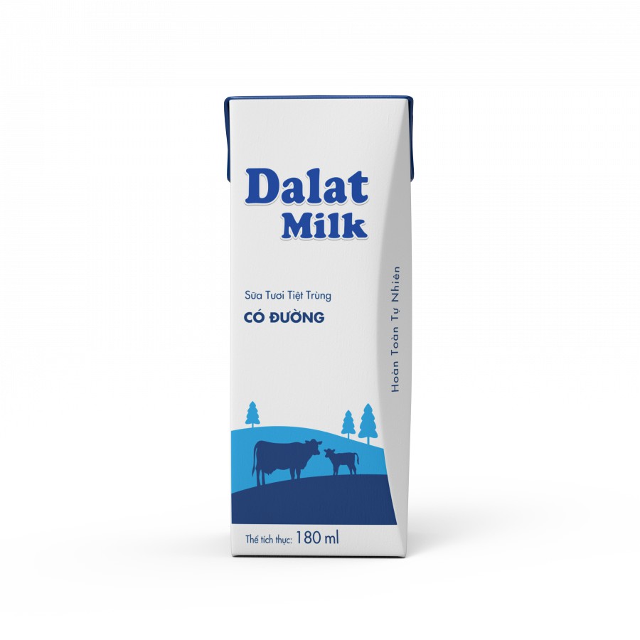 Vỉ 4 Hộp Sữa Tươi Tiệt Trùng DALAT MILK