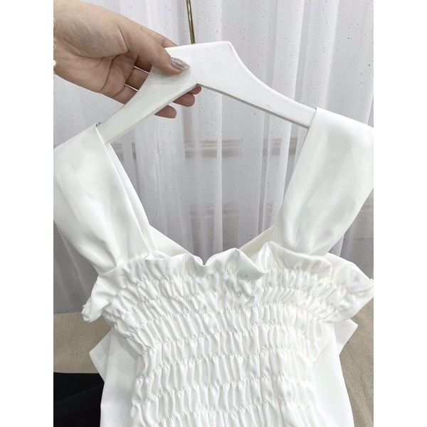 SET ÁO HAI DÂY NƠ TO PHỐI VÁY ĐẸP