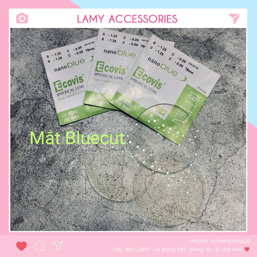 Tròng kính cận Ecovis - Cắt mắt kính cận theo yêu cầu