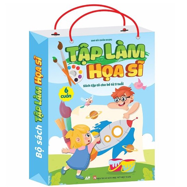 Sách - Túi Sách Tập Làm Họa Sĩ - Sách Tập Tô Màu Cho Bé Từ 3 Tuổi (Bộ 6 Cuốn)