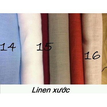 Linen Xước gân mềm rủ { ẢNH TỰ CHỤP } – Thêu tay, quần áo, chăn ga gối, rèm cửa, phông chụp ảnh...