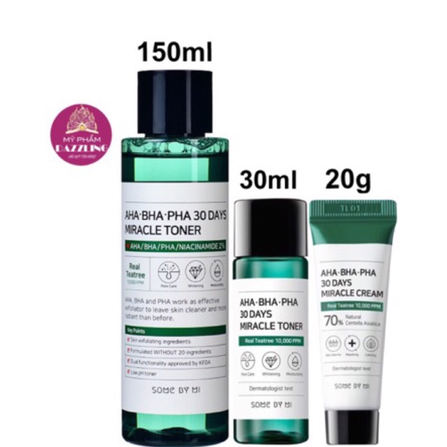 Tách Sét Sản Phẩm Hiệu Quả Cho Da Mụn Some By Mi AHA-BHA-PHA 30Days Miracle Minisize | BigBuy360 - bigbuy360.vn