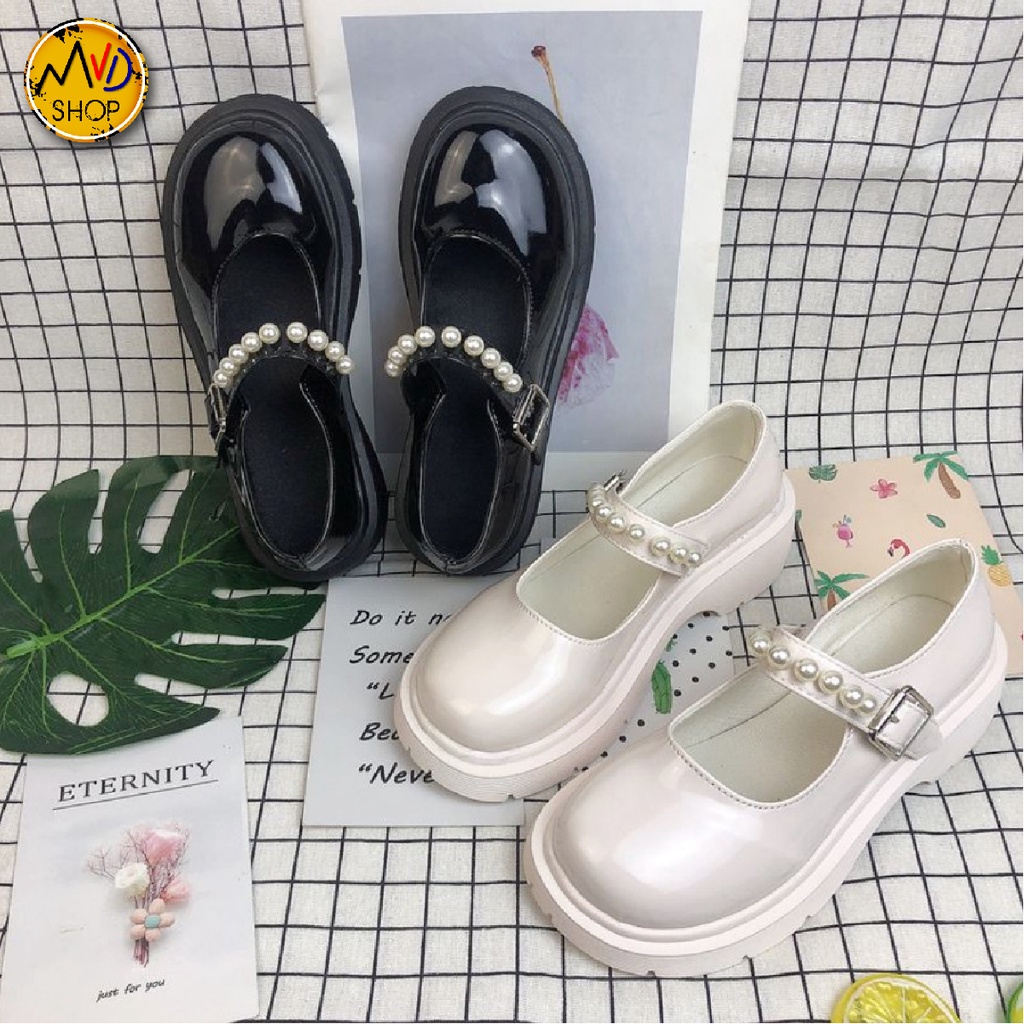 Giày Lolita quai ngang, giày da búp bê ullzang style Hàn Quốc