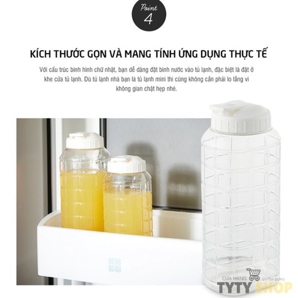 Bình đựng nước nhựa Lock&Lock Chess Water Bottle 1.0L/1.5L Nắp màu trắng xanh HAP812