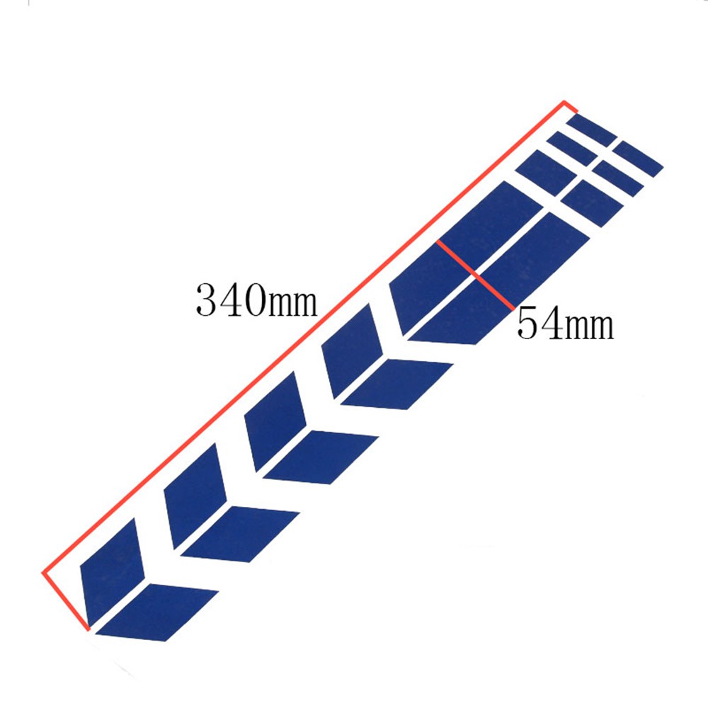 FENDER Sticker Phản Quang Cảnh Báo An Toàn Chống Thấm Nước Hình Mũi Tên Dán Bánh Xe Mô Tô/Xe Hơi Nhiều Màu