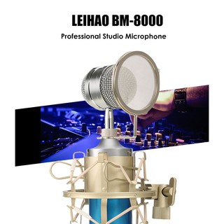 Micro thu âm có giá đỡ ba chân leihao bm-8000