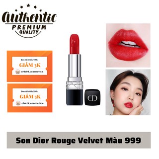 Son dior rouge 999 tông đỏ tươi huyền thoại của dior - chính hãng