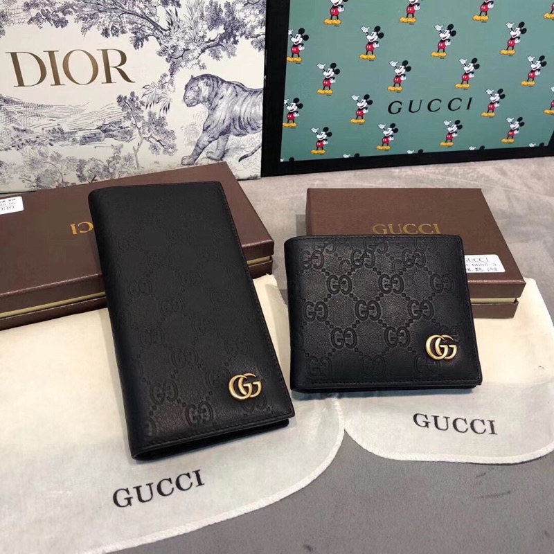 Ví dài và ví ngắn dáng gập cho nam thương hiệu thời trang cao cấp Gucci GC được làm từ da thật cao cấp