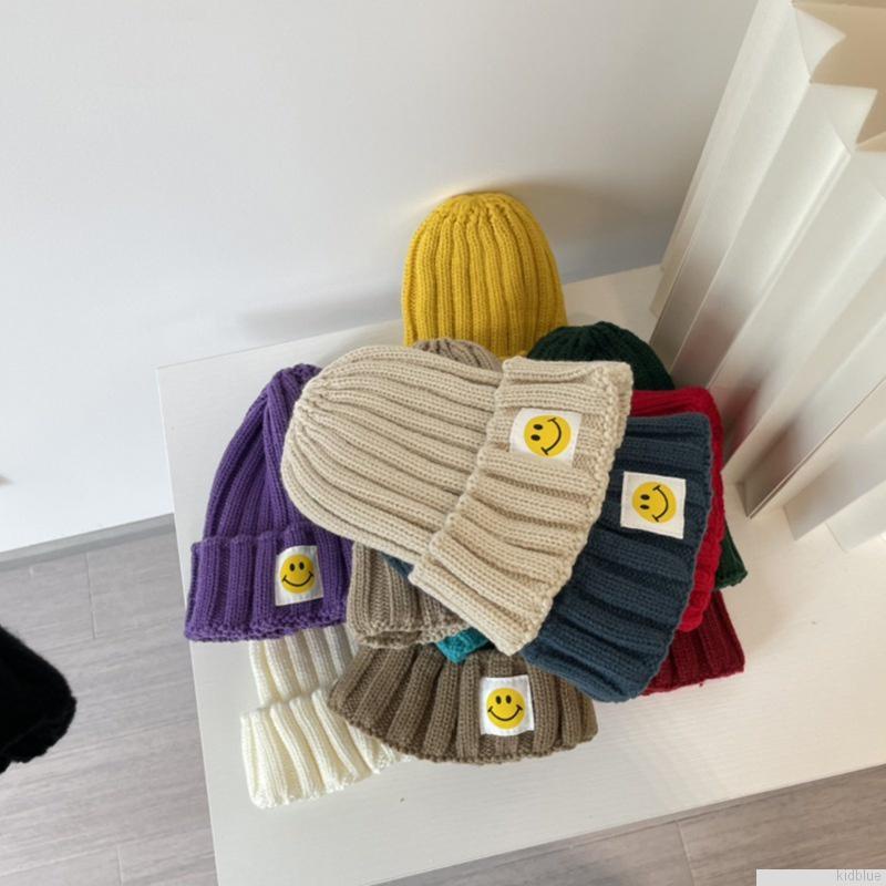 Mũ beanie dệt kim co giãn giữ ấm thời trang mùa đông cho bé
