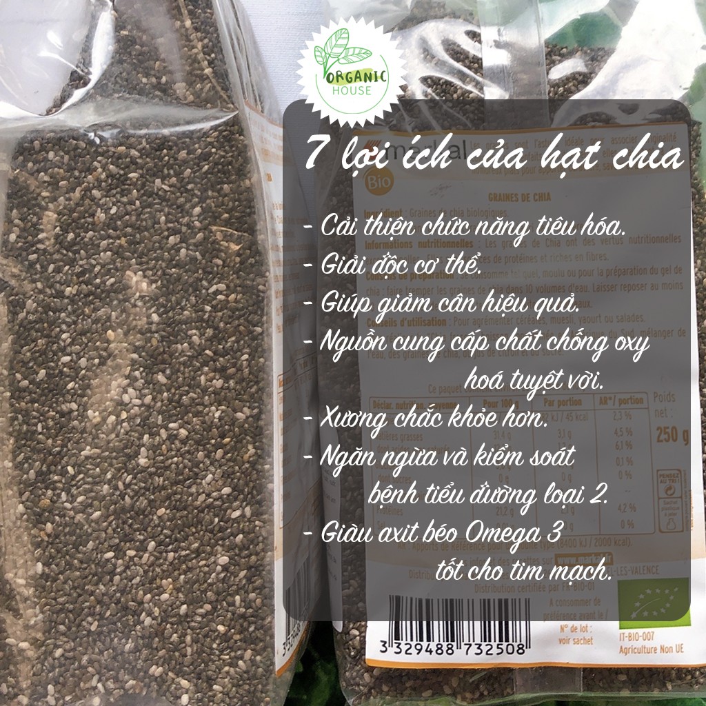 Hạt chia hữu cơ Markal 250g