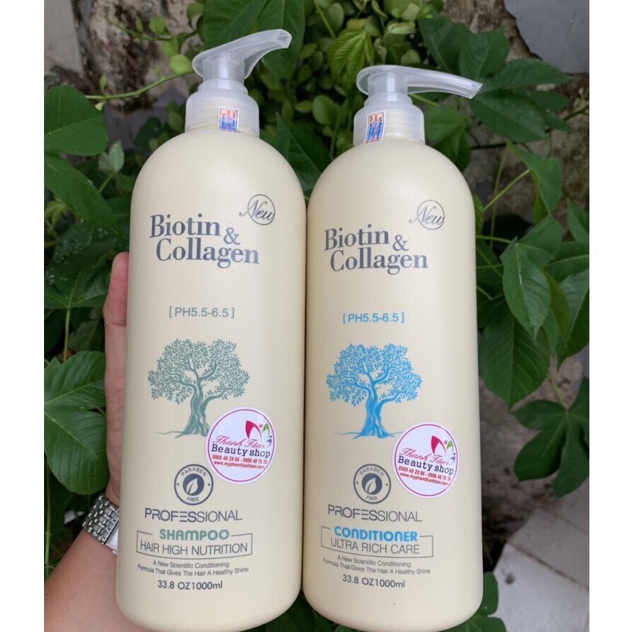 Cặp dầu gội xả Biotin & Collagen phục hồi ngăn rụng kích thích mọc tóc 500ml | BigBuy360 - bigbuy360.vn