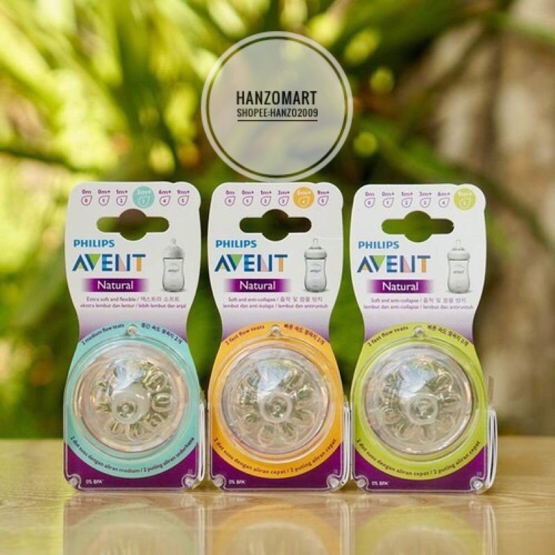 Núm ti/núm ty thay thế AVENT Philips Natural/Naturel đủ size chính hãng