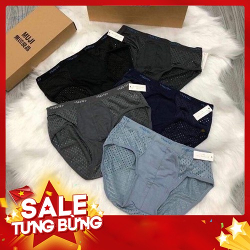 Hộp 4 quần Sịp Muji Thông Hơi Tam Giác Xuất Nhật Cao Cấp