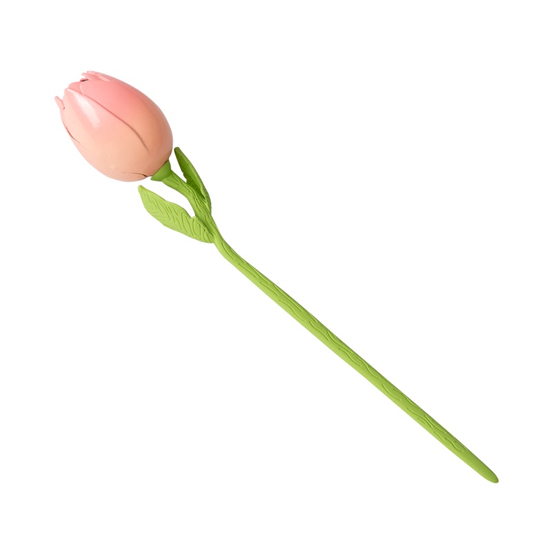Kẹp Tóc Hình Hoa Tulip Màu Hồng Thanh Lịch Phong Cách Trung Hoa Cho Nữ