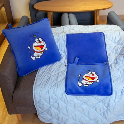 Gối ôm dày, chăn, xe ô tô, xe ô tô Doraemon, Xe Mùa Đông, gối tựa văn phòng ngủ trưa, gấp điều hòa không khí