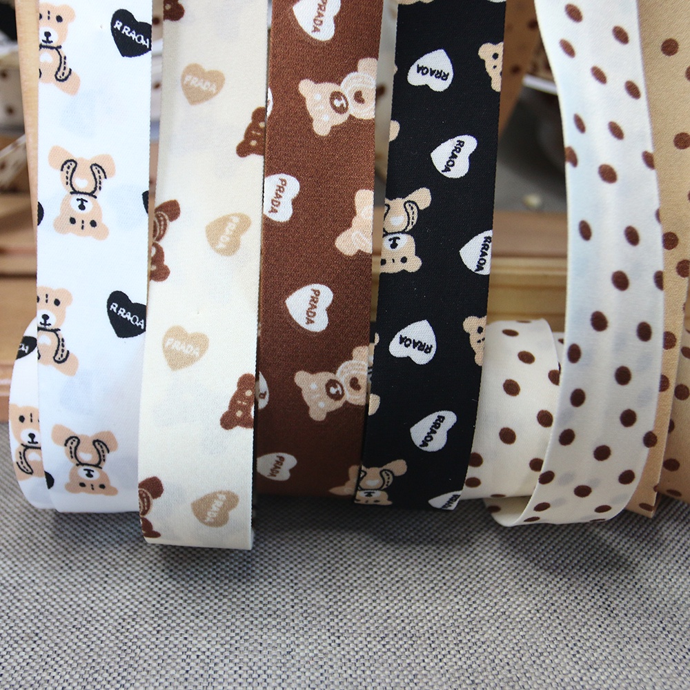 Ruy băng kaki in hình xinh xắn kích thước 2.5 3.8cm