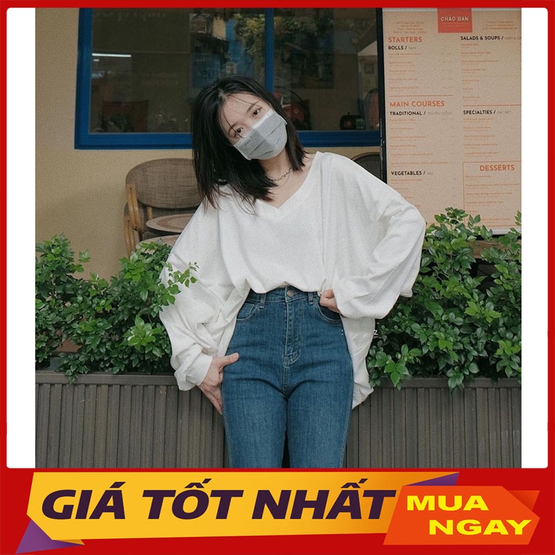 Áo Thun Trơn Cổ Tym Dài Tay Siêu Xinh M2111