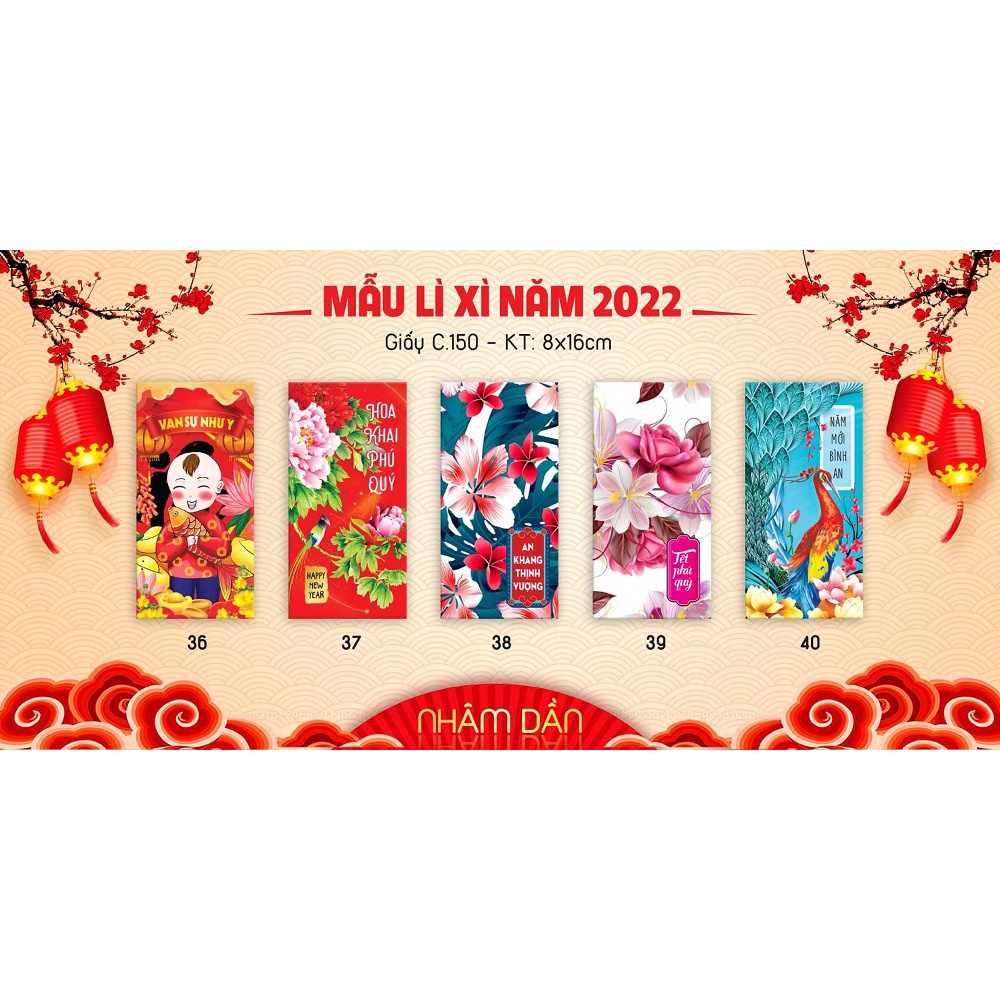 Combo Bao Lì Xì Độc Lạ Tết NHÂM DẦN 2022 Nhiều Mẫu Giá Rẻ - Đẹp Nhiều Lựa Chọn - BLX1