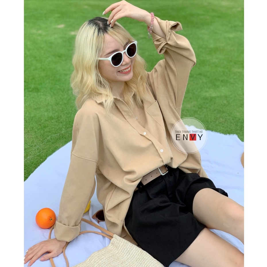 Áo sơ mi khoác nữ ENVY S147 form rộng thoải mái