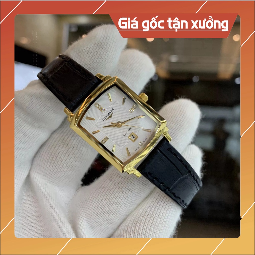 Đồng Hồ Nữ longines Sapphire LG025A Mặt Chữ Nhật Máy Pin Nhật Chống nước, Chống Xước Tuyệt Đối