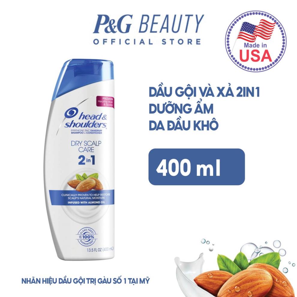 Dầu Gội & Xả 2in1 Head&Shoulders Mỹ nhiều mùi hương 380ml