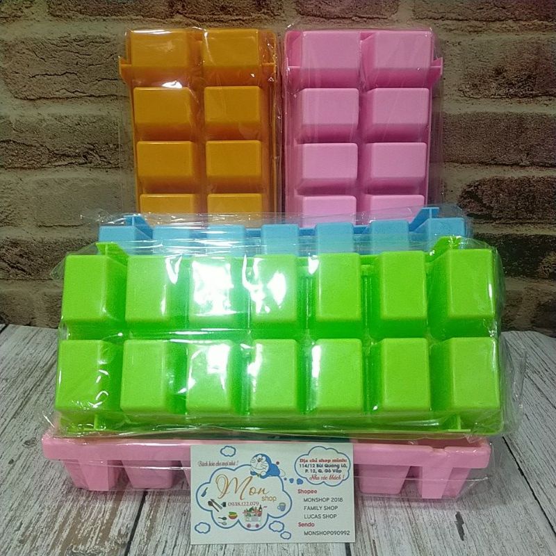 Khay đá nhựa dẻo 14 viên