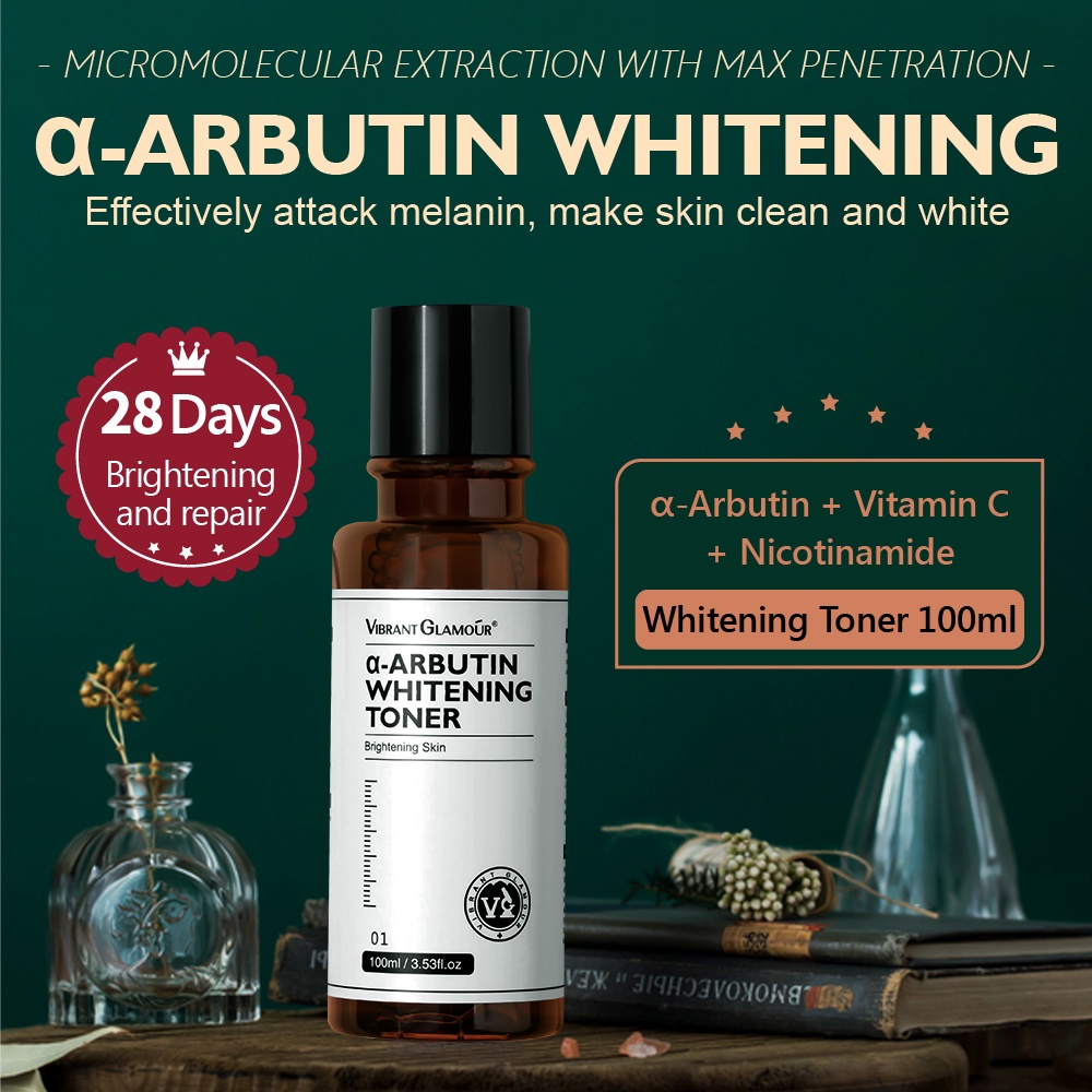 Toner VIBRANT GLAMOUR - Arbutin làm trắng giảm đốm đen tàn nhang dưỡng ẩm cho da mặt 100ml