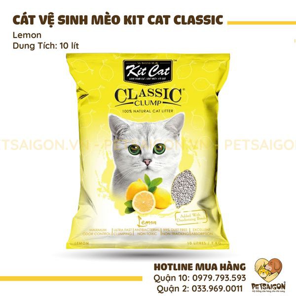 CÁT VỆ SINH KITCAT SỎI 10L~7KG CHO MÈO