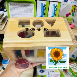 Đồ chơi gỗ xe cũi thả hình (có hình ảnh thật rõ nét)