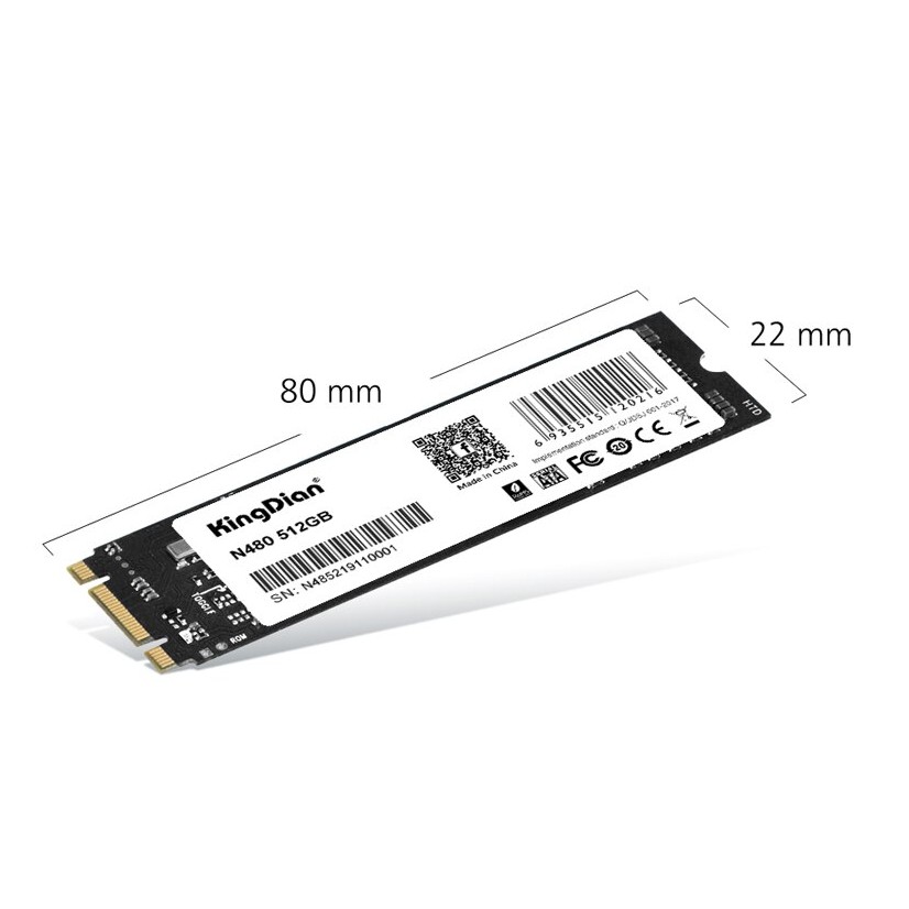 [Mã 159ELSALE hoàn 7% đơn 300K] Ổ CỨNG SSD M2 SATA 3 NGFF (2280) KINGDIAN N480 (128GB / 256GB / 512GB) TỐC ĐỘ CAO