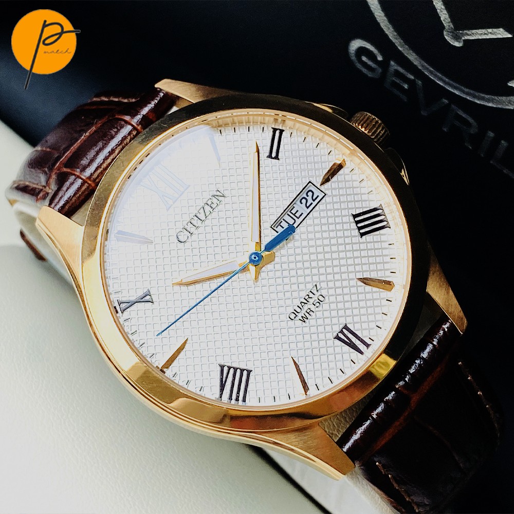 Đồng hồ Nam chính hãng CITIZEN BF2023-01A dây da nâu chính hãng