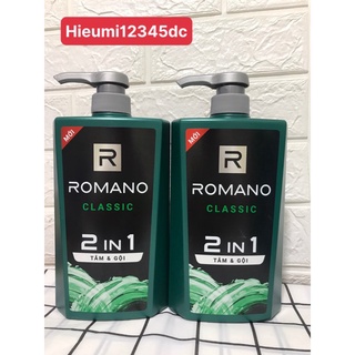 Dầu tắm gội 2 in 1 dành cho nam Romano 650g