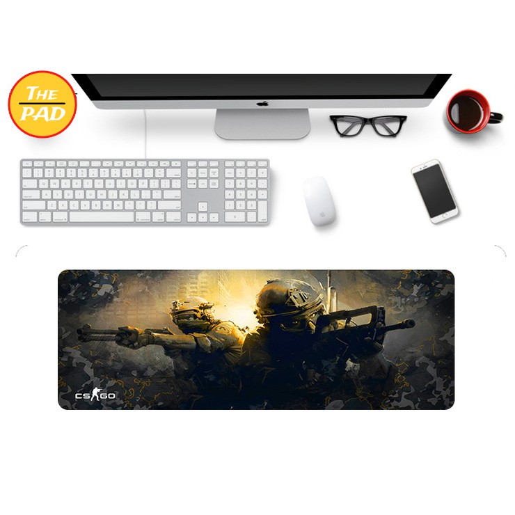 Lót Chuột Cỡ Lớn Game CS:GO, KT 30x80 cm, 12 Mẫu Đẹp, Chất Liệu Cao Su Tự Nhiên