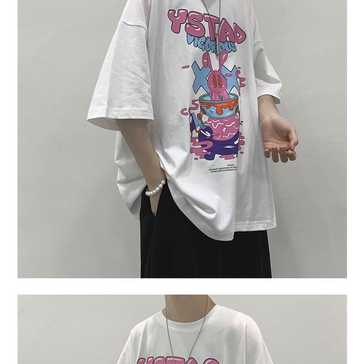 Bộ Quần Áo Form Rộng Họa Tiết Graffiti Phong Cách Hong Kong Cho Nam