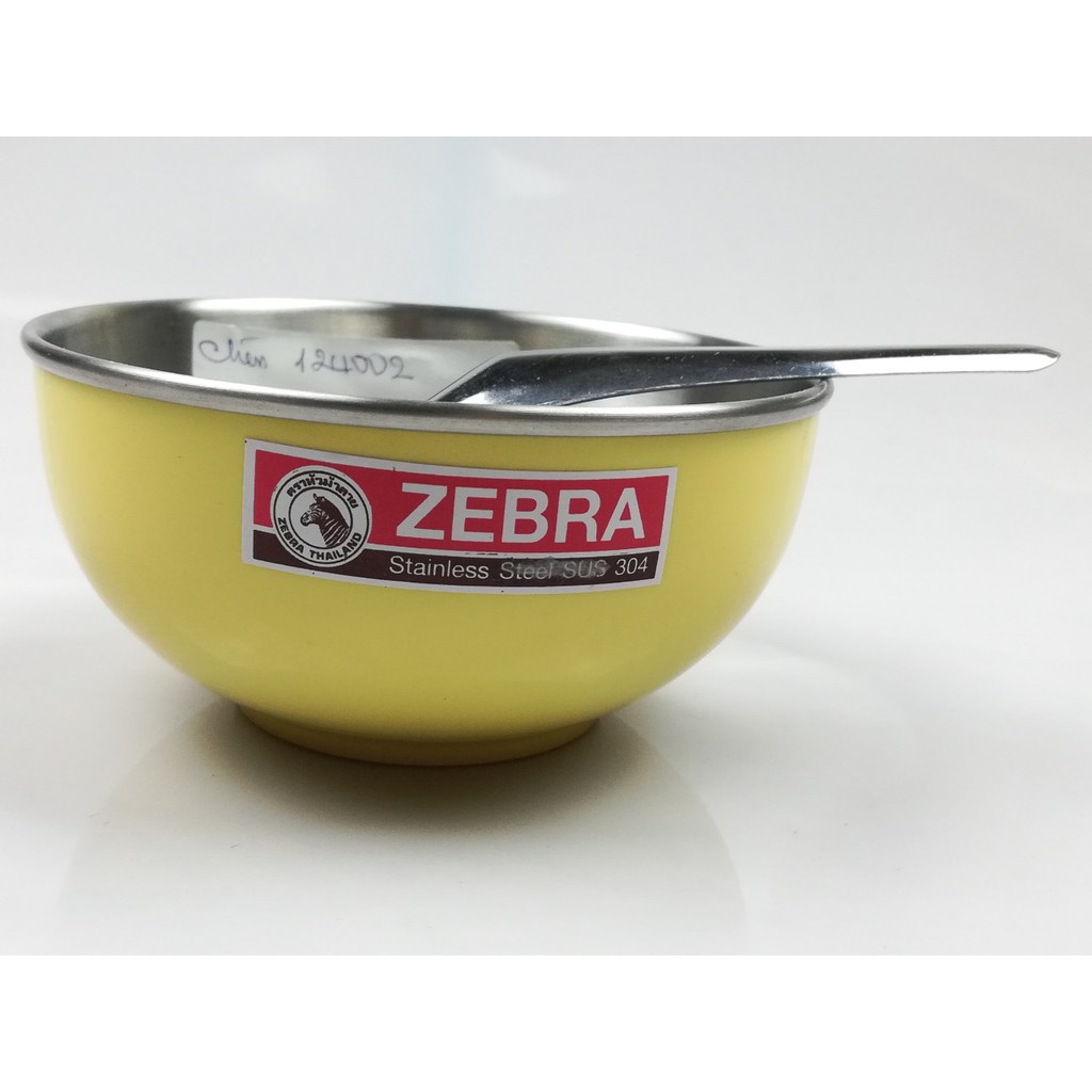 Combo chén kèm muỗng inox Zebra