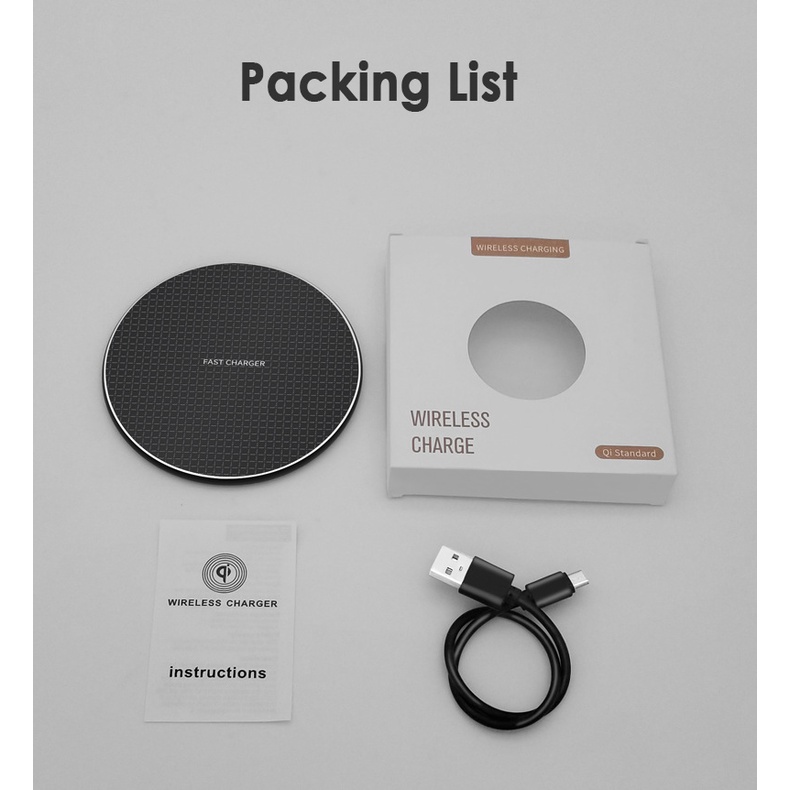 10W Qi Kim Loại Sạc Không Dây Thích Hợp Cho IPhone X 11 12 13Max Không Dây Nhanh Chóng Sạc