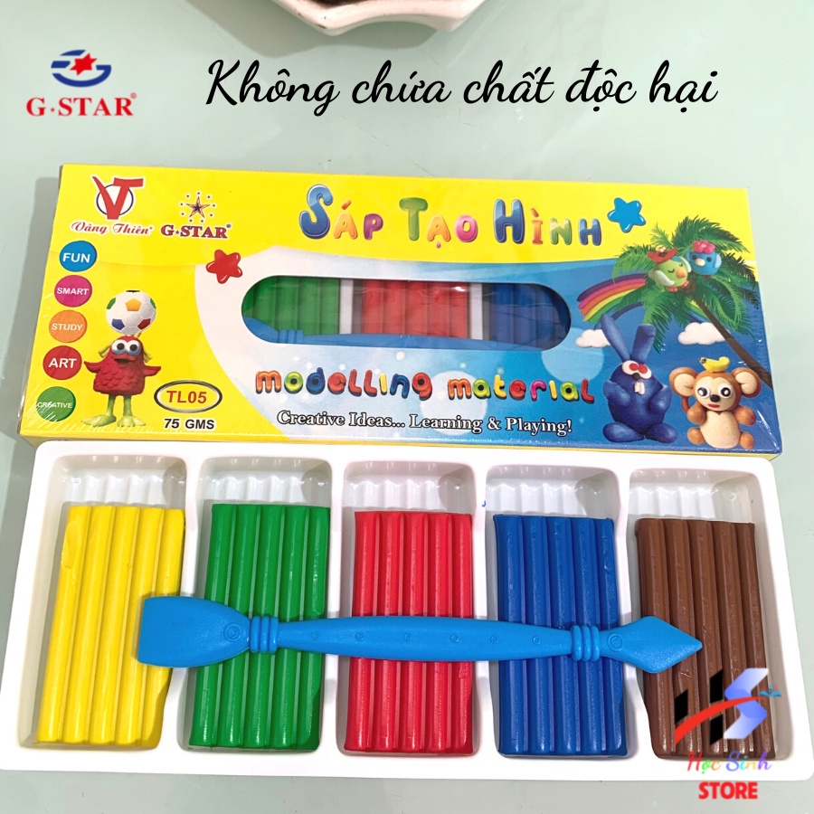 Đất nặn dạng sáp 5 màu tạo hình GSTAR TL05