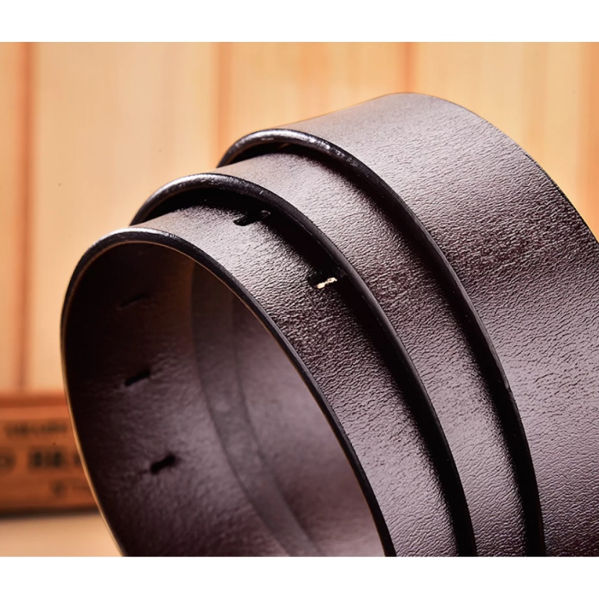 Thắt Lưng Da Thật Khóa Chốt 110-150cm Chất Lượng Cao Cho Nam