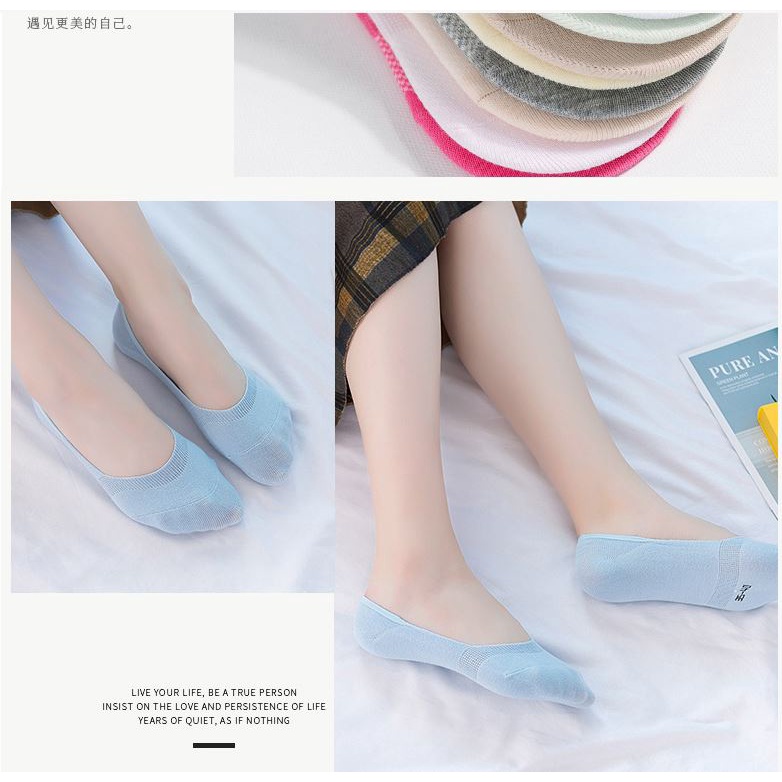 Vớ cotton Nguyên Chất Thoáng Khí Ba Lớp silicone Chống Trượt